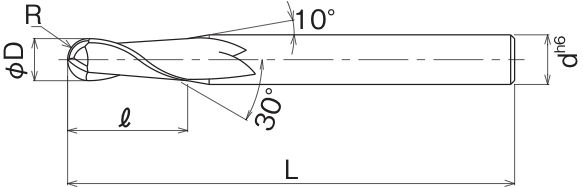 2-Flute Ball End Mill