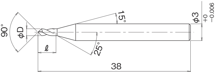 NC Pointing Drill with 90°point angle for Ferrous material