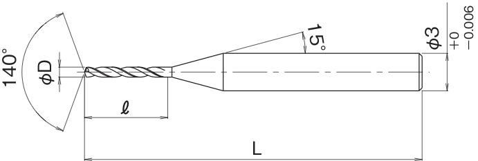 ATOM サイトウ ソリッド スーパーロングドリル 〈ストレートシャンク〉ADLL 4.4mm ADLL-0440 | サイトウ製作所 ATOM 標準ソリッドドリル[ストレートシャンク
