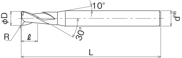 2-Flute Radius End Mill