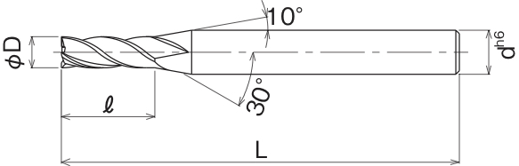 4-Flute Square End Mill